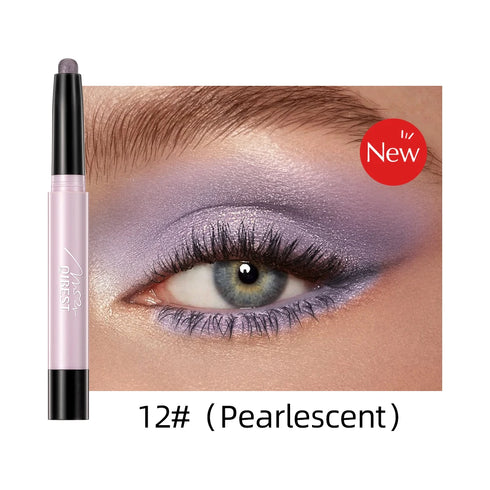 12-Color Pearlescent Eyeshadow & Eyeliner Pencil – Waterproof & Long-Lasting