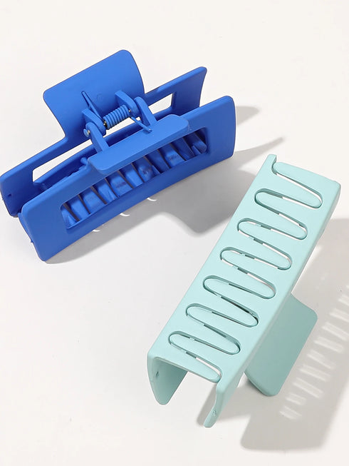 7 Pcs Big Hair Claw Clips – 3.4" Non-Slip Matte Square Clips