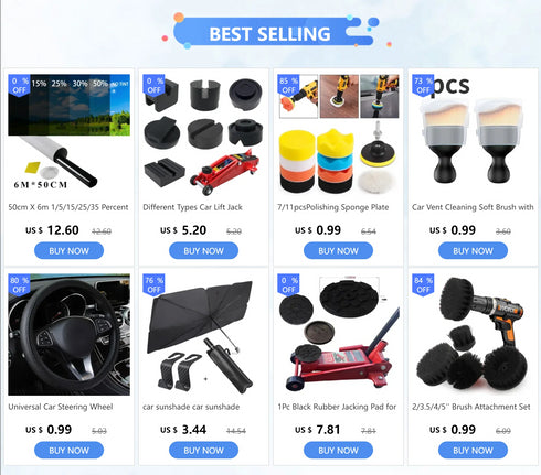 Car Lift Jack Stand Rubber Pads - Universal Slotted Frame Rail Adapter