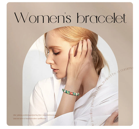 Enameled Flower Bracelet for Women – Elegant Bangle Jewelry