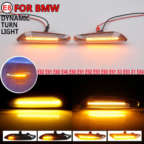 Sequential LED Turn Signal Side Marker Lights for BMW 1, 3, 5 Series