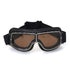 Windproof Retro Motorcycle Glasses - Folding Leather Sunglasses