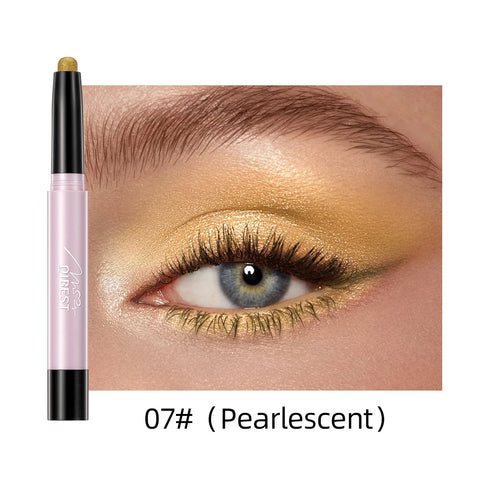 12-Color Pearlescent Eyeshadow & Eyeliner Pencil – Waterproof & Long-Lasting