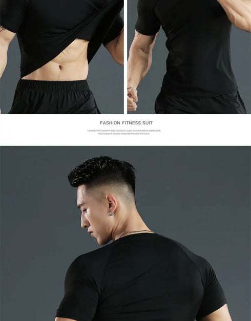 Men's Quick-Dry Sports T-Shirt - Fitted Gym & Running Top