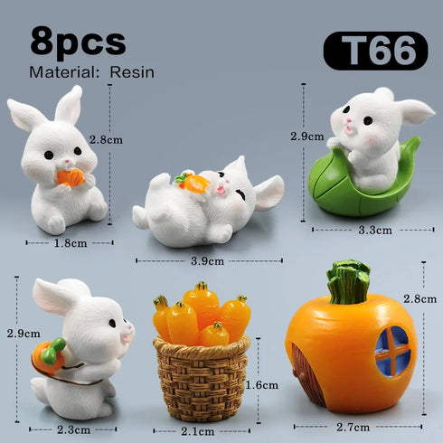 2025 Cute Easter Rabbit Figurine - DIY Fairy Garden Decor