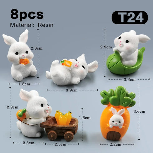 2025 Cute Easter Rabbit Figurine - DIY Fairy Garden Decor