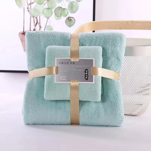 2PC Super Soft Quick-Dry Bath Towel Set