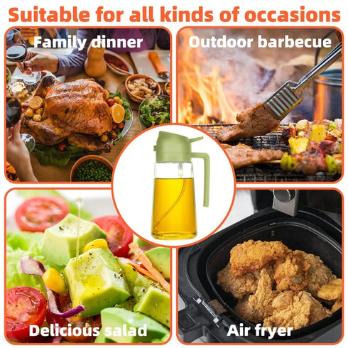 2-in-1 Air Spray Oil Dispenser Bottle for Cooking & BBQ