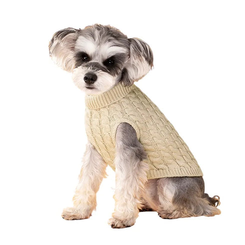 Warm Knitted Dog Sweater - Turtleneck for Small Pets