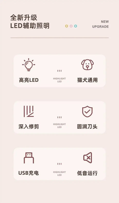 Electric Pet Claw Pedicure & Hair Shaver for Cats & Dogs