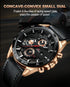 Men's Sports Style Quartz Watch – 46mm Leather Racing Design