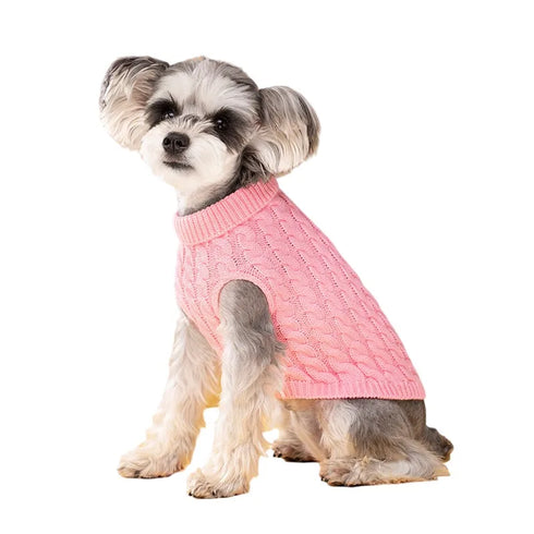 Warm Knitted Dog Sweater - Turtleneck for Small Pets