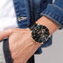 Men's Sports Style Quartz Watch – 46mm Leather Racing Design