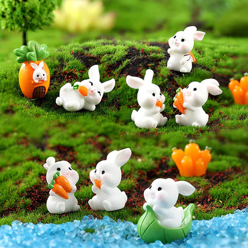 2025 Cute Easter Rabbit Figurine - DIY Fairy Garden Decor