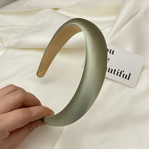Satin Silk Hairband – Fashionable Hair Accessory for Women & Girls
