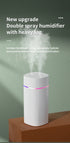 600ml USB Air Humidifier with Double Spray Ports & Essential Oil Diffuser