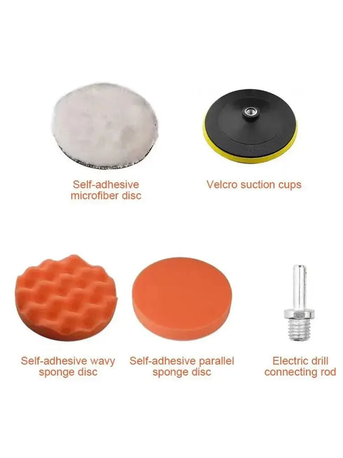 Polishing Sponge Plate Set for Electric Drill - Car Waxing & Grinding Wheel
