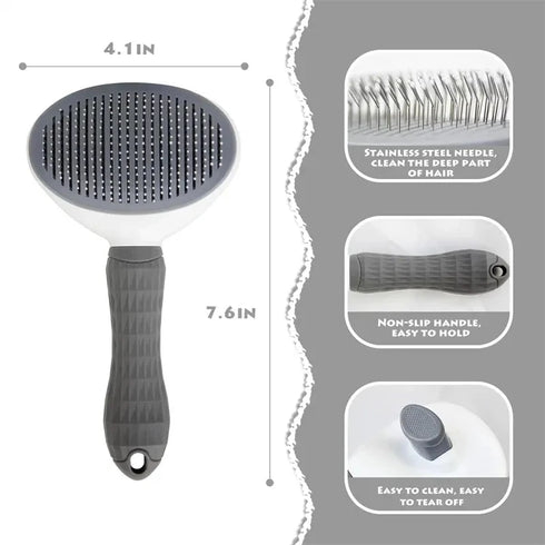 Self-Cleaning Pet Hair Comb