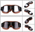 Windproof Retro Motorcycle Glasses - Folding Leather Sunglasses