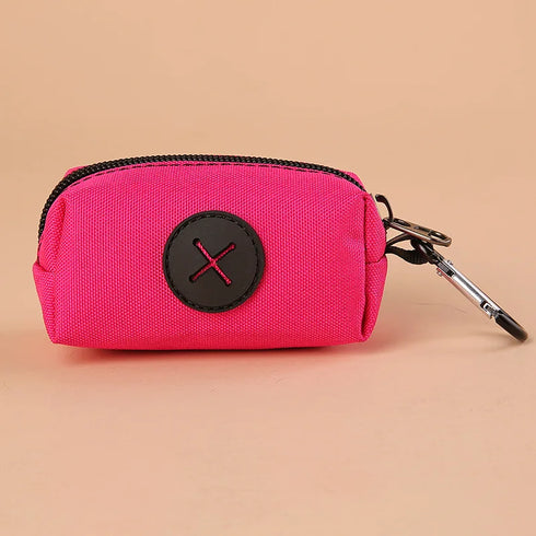 Canvas Dog Poop Bag Holder with Carabiner Clip