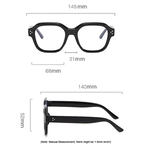 Retro Oversized Anti-Blue Light Glasses – Stylish Eyewear for Men & Women