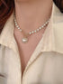 Elegant Pearl Heart Pendant Necklace – Luxury Korean Jewelry