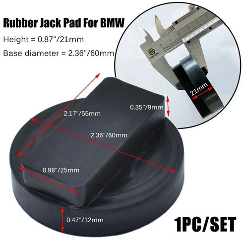 Car Lift Jack Stand Rubber Pads - Universal Slotted Frame Rail Adapter