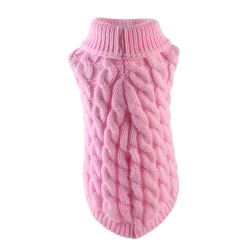 Warm Knitted Dog Sweater - Turtleneck for Small Pets