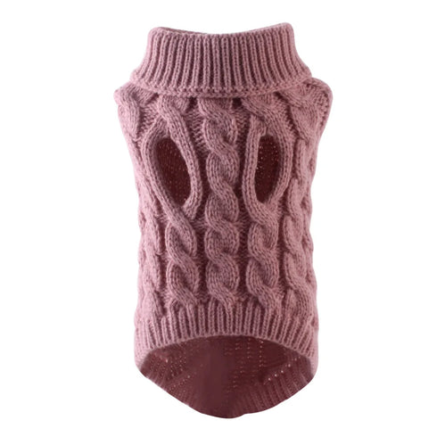 Warm Knitted Dog Sweater - Turtleneck for Small Pets