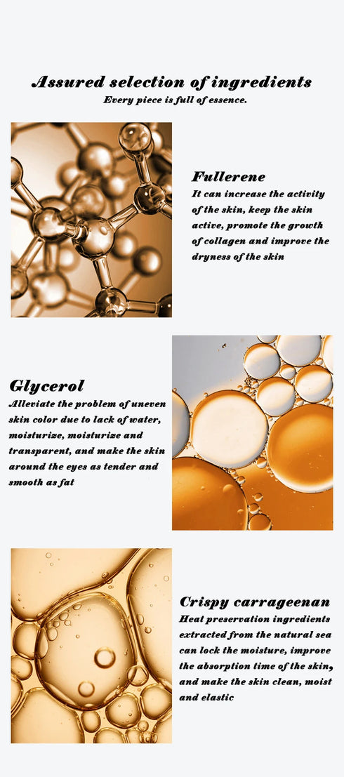 60pcs Gold Collagen Eye Masks – Moisturizing, Anti-Dark Circles & Eye Bags