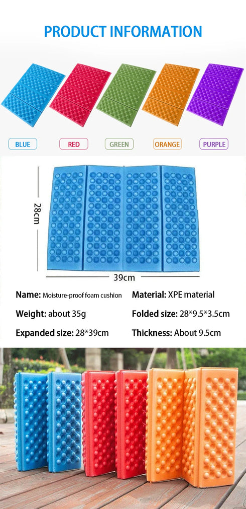Waterproof Camping Foam Pad - Picnic, Hiking & Outdoor Seat