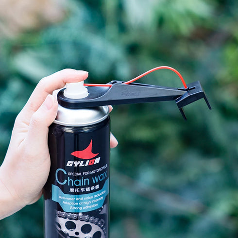 Motorcycle Chain Oiler & Cleaner Tool - Mess-Free Chain Wax & Lube Attachment