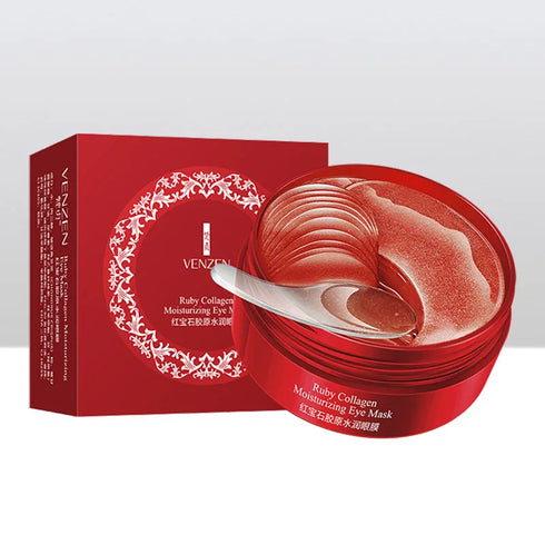 60pcs Gold Collagen Eye Masks – Moisturizing, Anti-Dark Circles & Eye Bags