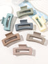 Large matte square hair clips with strong hold, ideal for thick or fine hair.
