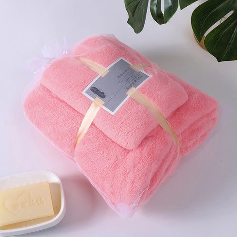2PC Super Soft Quick-Dry Bath Towel Set