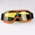Windproof Retro Motorcycle Glasses - Folding Leather Sunglasses