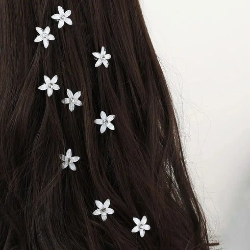 10pcs Mini Flower Hair Claw Clips – Stylish Everyday Hair Accessories