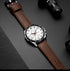 Men's Sports Style Quartz Watch – 46mm Leather Racing Design