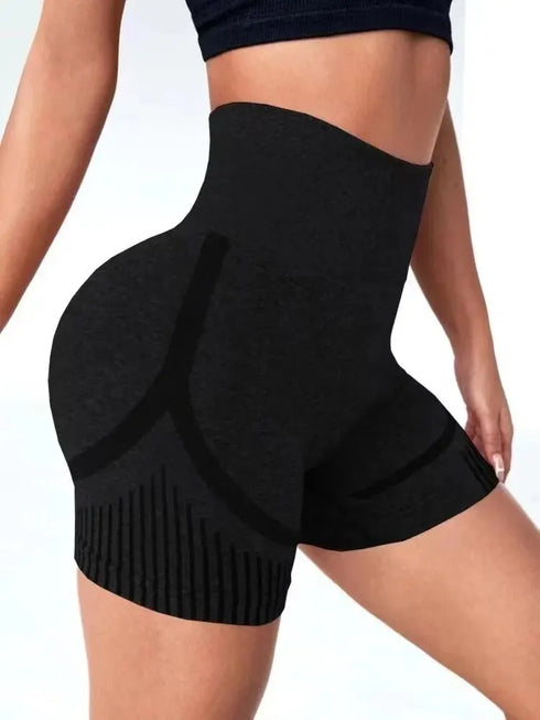 Women's High-Waist Yoga Shorts - Fitness & Workout Running Shorts