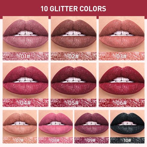 Shimmer Lip Gloss – Diamond Glitter & Waterproof