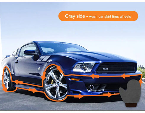 Double-Faced Coral Fleece Car Wash Glove for Auto Cleaning