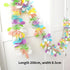 Lush 70.8" Faux Eucalyptus Garland with White Flowers