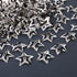 50PCS Y2K Silver Star Hair Clips – Filigree Metal Snap Clips