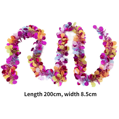 Lush 70.8" Faux Eucalyptus Garland with White Flowers