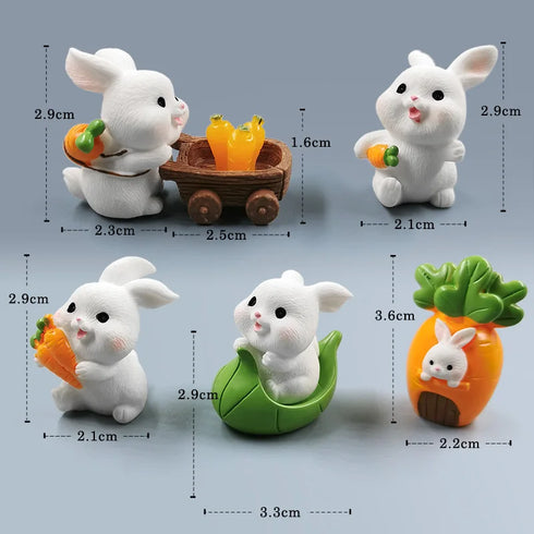 2025 Cute Easter Rabbit Figurine - DIY Fairy Garden Decor