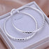925 Sterling Silver Circle Hoop Earrings – 5CM Elegant Design