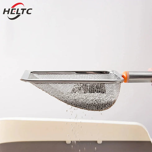 Stainless Steel Cat Litter Scoop - Fine Mesh, Easy to Clean
