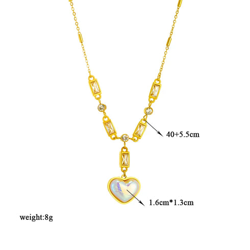 316L Stainless Steel Butterfly Moon Pendant Necklace