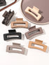 7 Pcs Big Hair Claw Clips – 3.4" Non-Slip Matte Square Clips