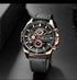 Men's Sports Style Quartz Watch – 46mm Leather Racing Design
